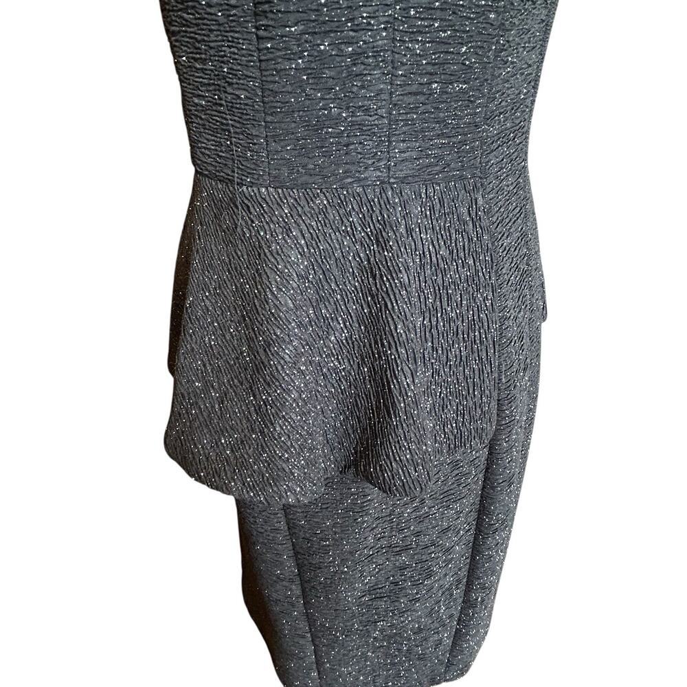 Eliza J. Women’s Sleeveless Sheath Black Dress Silver Glitter Embellished Sz. 8 - Picture 13 of 16